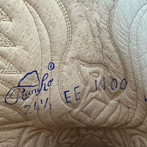 Rancho BIG Boys Cowboy Western boots Tan Sz US 5.5 Made in Mexico Sz 24.5 EE - Picture 9 of 15